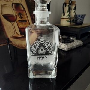 Masonic Glass Decanter with Eye Design